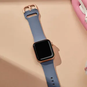 SILICONE Vymeniteľný remienok pre Apple Watch 10 / 11 46mm modrý-šedý