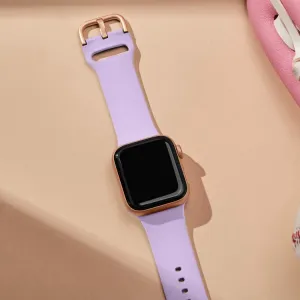SILICONE Vymeniteľný remienok pre Apple Watch 10 / 11 46mm svetlofialový