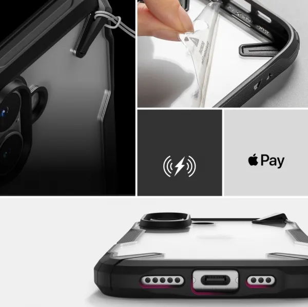 RINGKE FUSION X Kryt pre Apple iPhone 16 BLACK