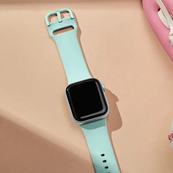 SILICONE Vymeniteľný remienok pre Apple Watch 10 / 11 46mm mentolový