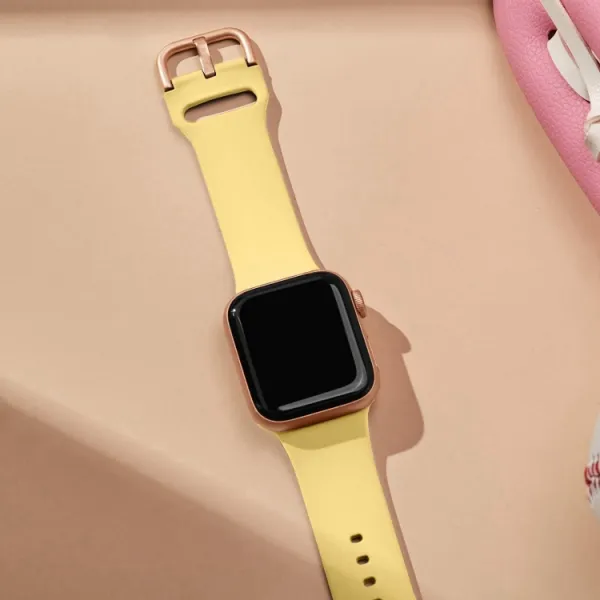 SILICONE Vymeniteľný remienok pre Apple Watch 10 / 11 42mm žltý
