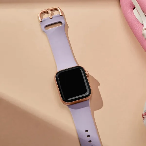 SILICONE Vymeniteľný remienok pre Apple Watch 10 / 11 46mm fialový