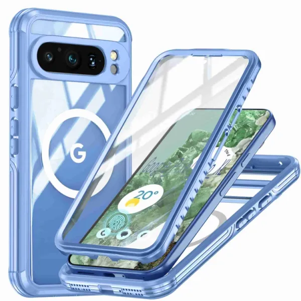 DUAL MAGSAFE Obojstranný ochranný kryt pre Google Pixel 9 Pro XL modrý