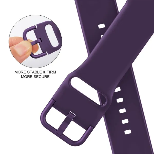 SILICONE Vymeniteľný remienok pre Apple Watch 10 / 11 42mm tmavofialový