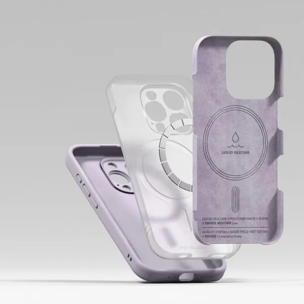 RINGKE SILICONE MAGSAFE Ochranný kryt Apple iPhone 16 Pro Max LIGHT PURPLE