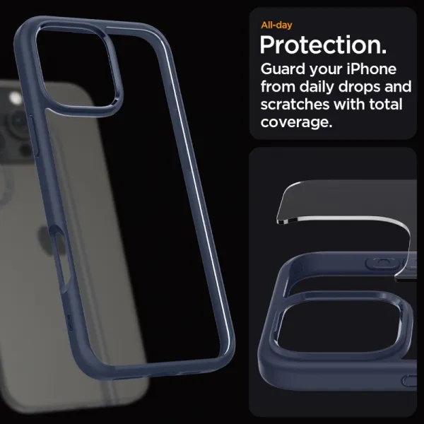 Spigen Ultra hybrid kryt na mobil, iPhone 16 Pro, modrý