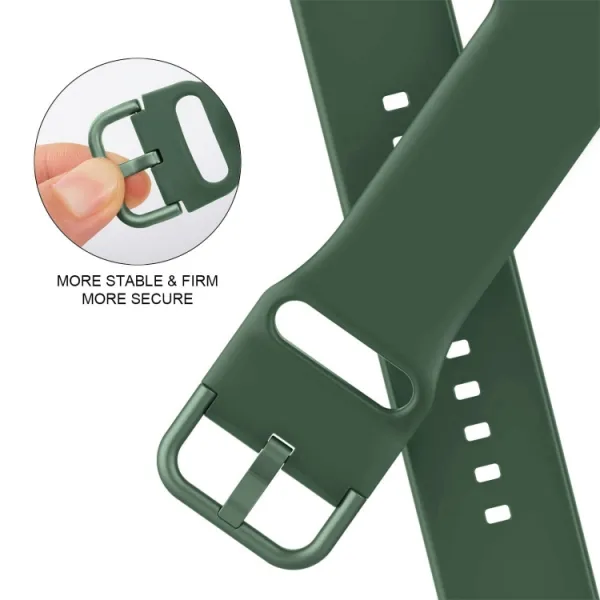 SILICONE Vymeniteľný remienok pre Apple Watch 10 / 11 42mm tmavozelený