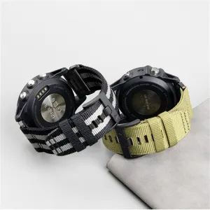 CANVAS Vymeniteľný remienok pre Garmin Fenix E 47mm modrý