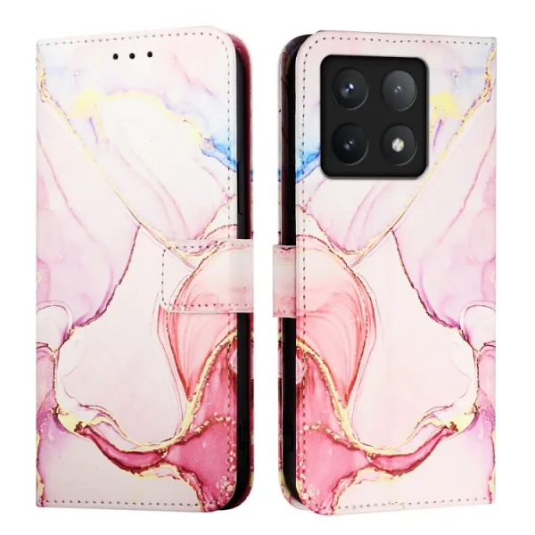 ART MARBLE Peňaženkový kryt pre Xiaomi 14T ROSE GOLD