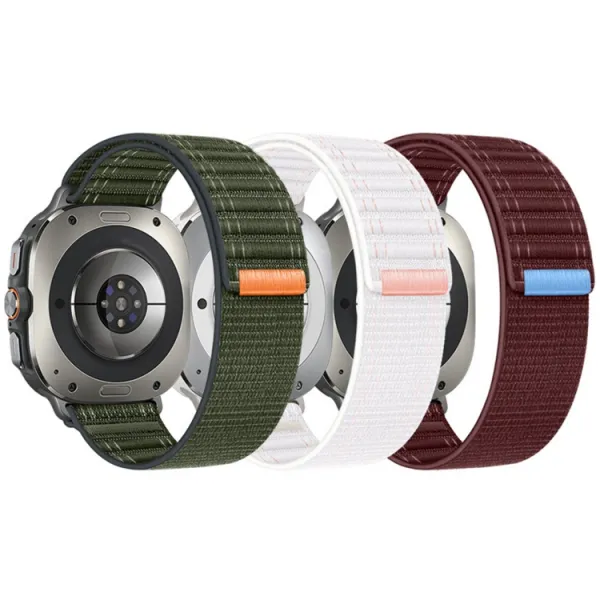 NYLON Vymeniteľný remienok pre Samsung Galaxy Watch Ultra / Watch Ultra 2025 šedý