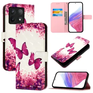 ART Peňaženkový kryt pre Xiaomi 14T Pro PINK BUTTERLY