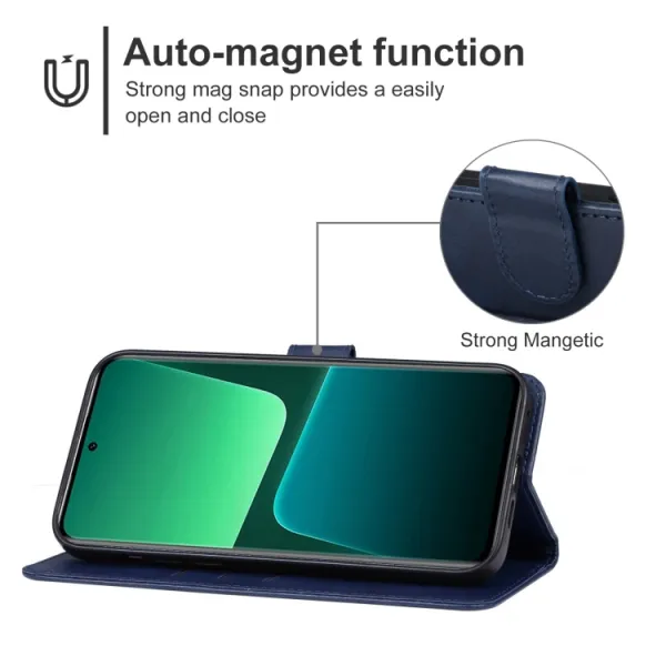 SMOOTH Peňaženkové puzdro pre Xiaomi 14T modré