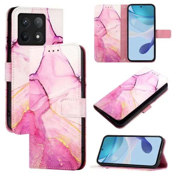 ART MARBLE Peňaženkový kryt pre Xiaomi 14T PINK