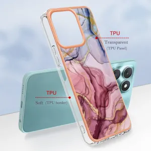 IMD MARBLE Ochranný kryt pre Honor X6b ROSE RED