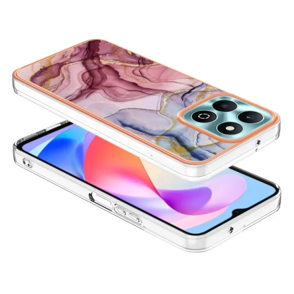 IMD MARBLE Ochranný kryt pre Honor X6b ROSE RED