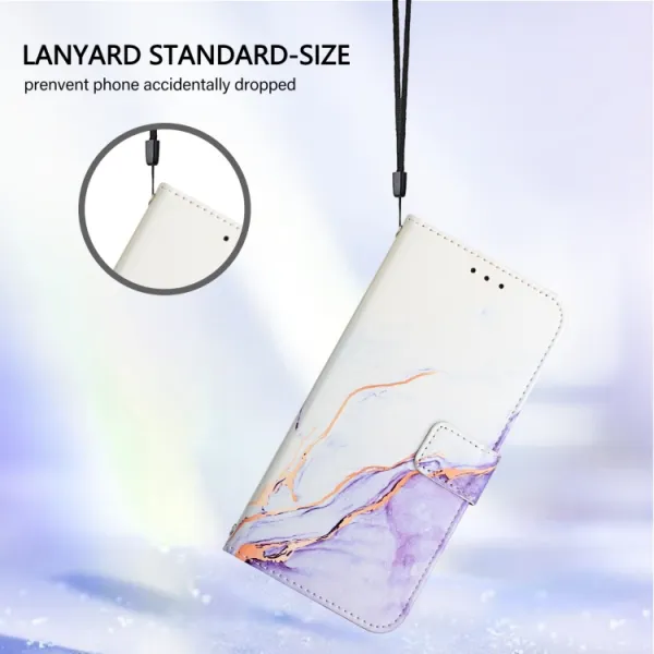 ART MARBLE Peňaženkový kryt pre Xiaomi 14T Pro WHITE PURPLE