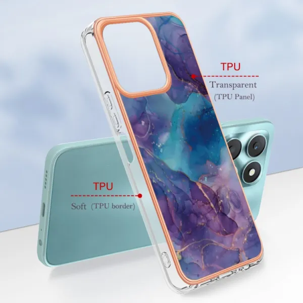 IMD MARBLE Ochranný kryt pre Honor X6b PURPLE