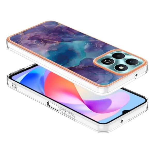 IMD MARBLE Ochranný kryt pre Honor X6b PURPLE
