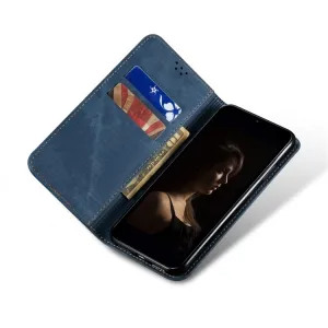 DENIM Peňaženkový kryt pre Honor X6b modrý