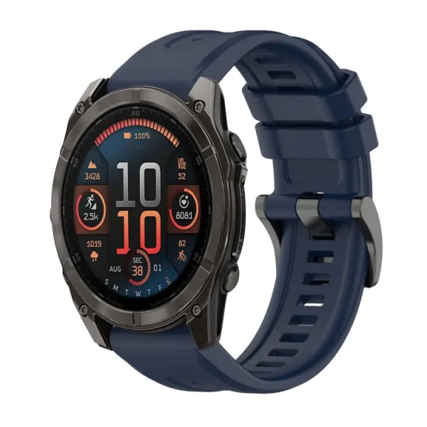 SILICONE Vymeniteľný remienok pre Garmin Fenix 8 47mm tmavomodrý
