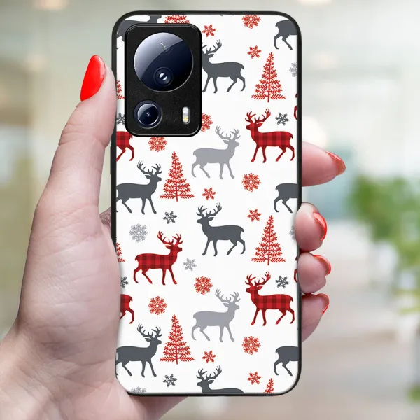 MY ART Kryt s vianočným dizajnom Xiaomi 13 Lite DEER (068)