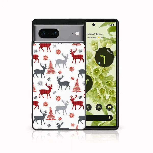 MY ART Kryt s vianočným dizajnom Google Pixel 7 DEER (068)