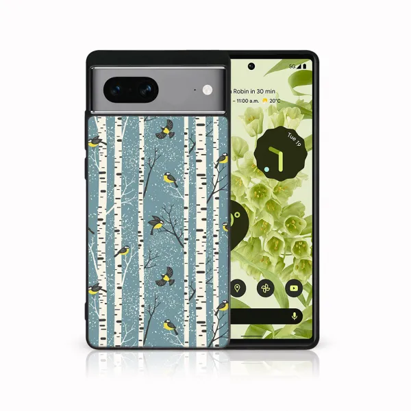 MY ART Kryt s vianočným dizajnom Google Pixel 7 BIRCH (072)