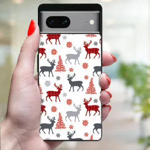 MY ART Kryt s vianočným dizajnom Google Pixel 7 DEER (068)