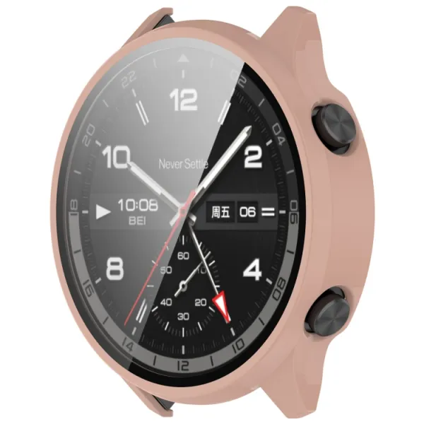 PC FULL COVER Plastový kryt so sklom pre OnePlus Watch 2R ružový