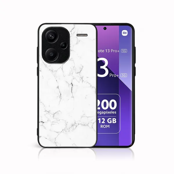 MY ART Ochranný obal pre Xiaomi Redmi Note 13 Pro+ 5G WHITE MARBLE (144)