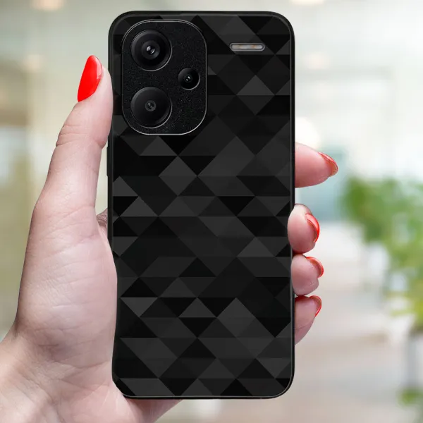 MY ART Ochranný obal pre Xiaomi Redmi Note 13 Pro+ 5G BLACK TRIANGLES (232)