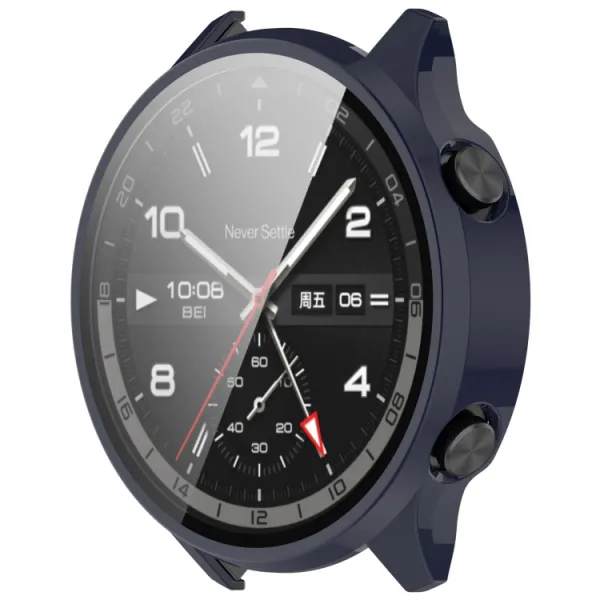 PC FULL COVER Plastový kryt so sklom pre OnePlus Watch 2R tmavomodrý