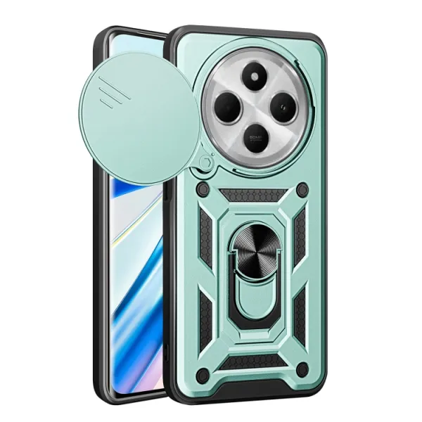 RING CAMERA Kryt s držiakom pre Xiaomi Redmi 14C / Poco C75 zelený
