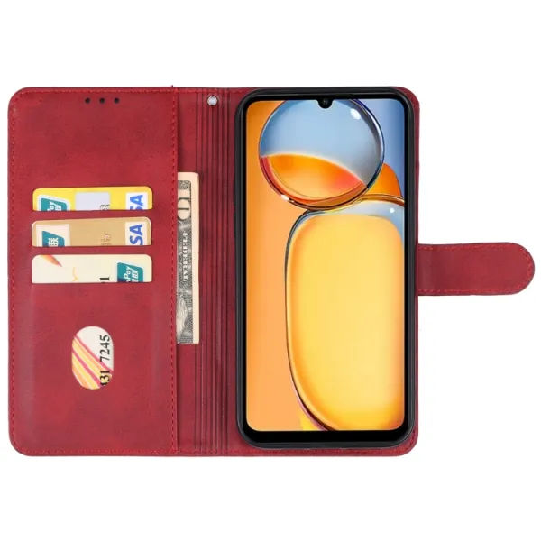SMOOTH Peňaženkové puzdro pre Xiaomi Redmi 14C / Poco C75 červené