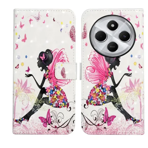 ART Peňaženkový kryt pre Xiaomi Redmi 14C / Poco C75 FLOWER FAIRY