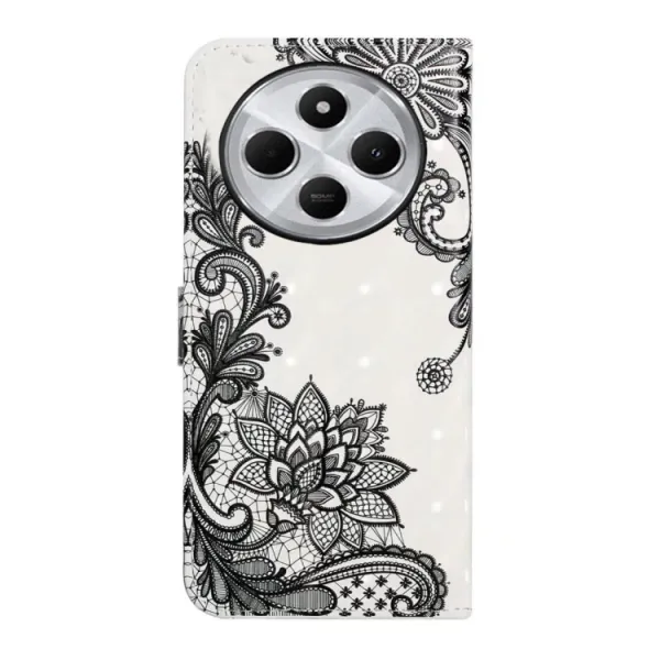 ART Peňaženkový kryt pre Xiaomi Redmi 14C / Poco C75 LACE FLOWER