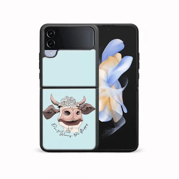 MY ART Ochranný kryt pre Samsung Galaxy Z Flip4 5G HAPPY COW (181)