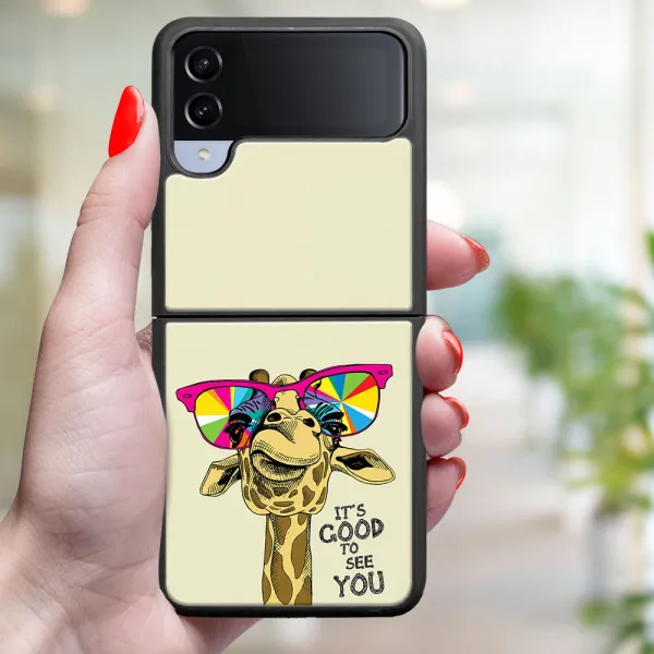 MY ART Ochranný kryt pre Samsung Galaxy Z Flip4 5G GIRAFFE (180)