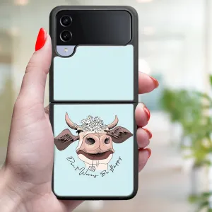 MY ART Ochranný kryt pre Samsung Galaxy Z Flip4 5G HAPPY COW (181)
