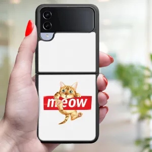 MY ART Ochranný kryt pre Samsung Galaxy Z Flip4 5G MEOW (183)