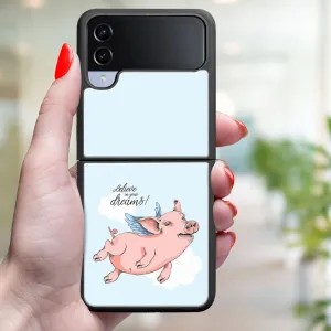 MY ART Ochranný kryt pre Samsung Galaxy Z Flip4 5G PIG (186)