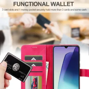 IMEEKE Peňaženkový obal pre Xiaomi Redmi 14C / Poco C75 ružový