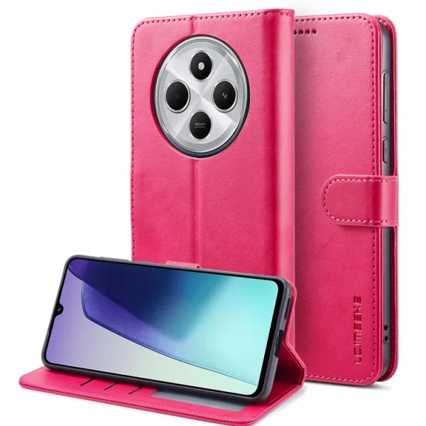 IMEEKE Peňaženkový obal pre Xiaomi Redmi 14C / Poco C75 ružový