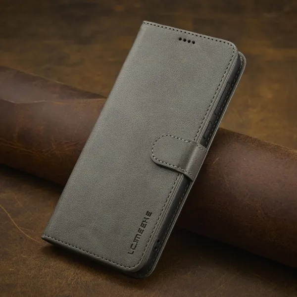 IMEEKE Peňaženkový obal pre Xiaomi Redmi 14C / Poco C75 šedý