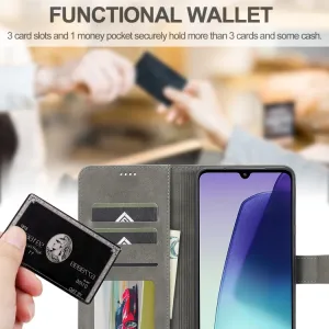 IMEEKE Peňaženkový obal pre Xiaomi Redmi 14C / Poco C75 šedý
