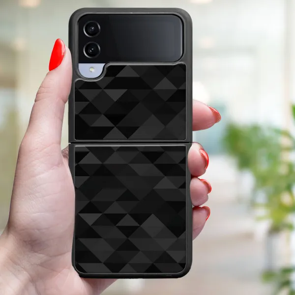 MY ART Ochranný kryt pre Samsung Galaxy Z Flip4 5G BLACK TRIANGLES (232)