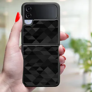MY ART Ochranný kryt pre Samsung Galaxy Z Flip4 5G BLACK TRIANGLES (232)