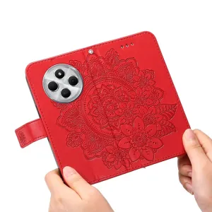 ART MANDALA Peňaženkový kryt pre Xiaomi Redmi 14C / Poco C75 červený