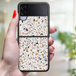MY ART Ochranný kryt pre Samsung Galaxy Z Flip4 5G BEIGE TERRAZZO (162)