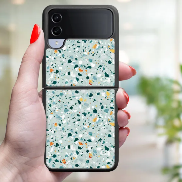 MY ART Ochranný kryt pre Samsung Galaxy Z Flip4 5G BLUE TERRAZZO (164)